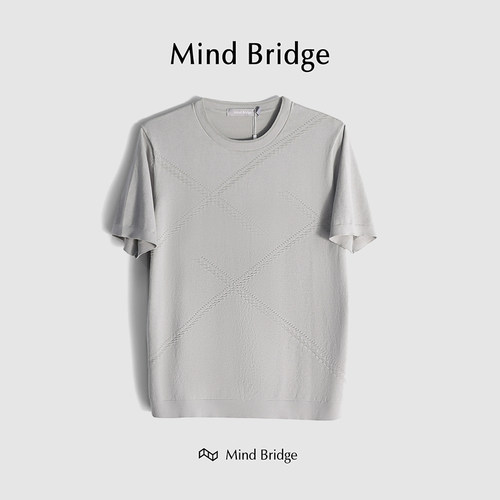MindBridge短袖简约中青年潮T恤