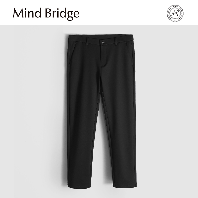 MindBridge 双层复合/秋冬男士弹力直筒商务休闲西裤防风抗皱MA61