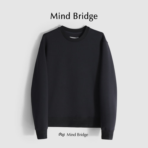 MindBridge休闲潮宽松圆领卫衣