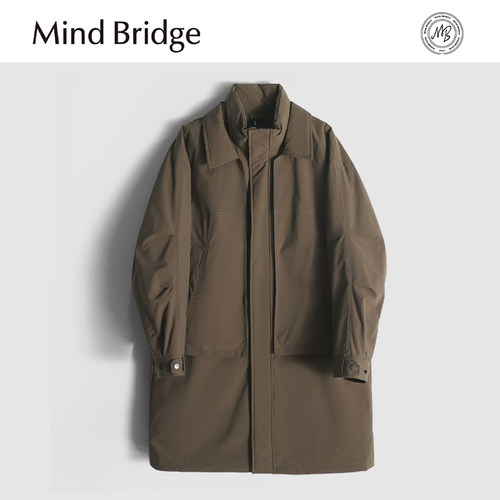 MindBridge90鸭绒/高密梭织/冬季户外防风保暖过膝长款羽绒服MA5M