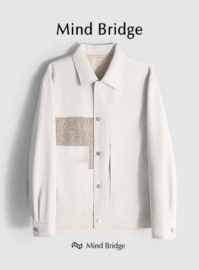 MindBridge【即将断码】高端商务休闲男士肌理夹克翻领宽松 M4266