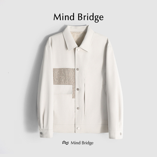 肌理夹克翻领宽松 高端商务休闲男士 M4266 即将断码 MindBridge