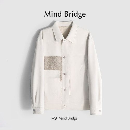 MindBridge翻领秋休闲高级感夹克