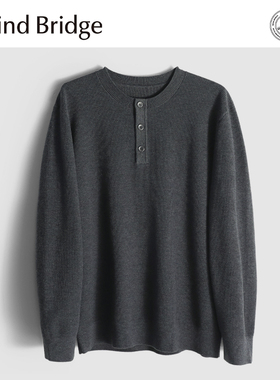 MindBridge 绵羊毛双股45支/520g秋冬圆领宽松休闲保暖针织衫MA6G