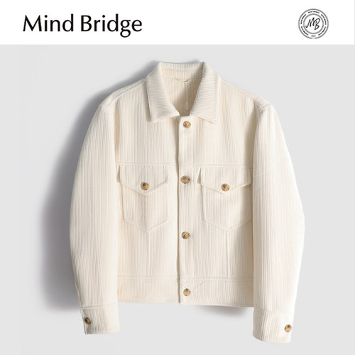 MindBridge重磅复古/灯芯绒/秋冬防风保暖商务休闲翻领夹克男MAC8
