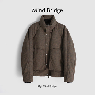 加厚保暖白鸭绒羽绒服冬 绵羊毛短款 M4226 黑糖香槟 MindBridge