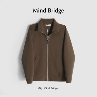 M4129 运动宽松休闲夹克男立领卫衣外套 MindBridge 涉谷车站见