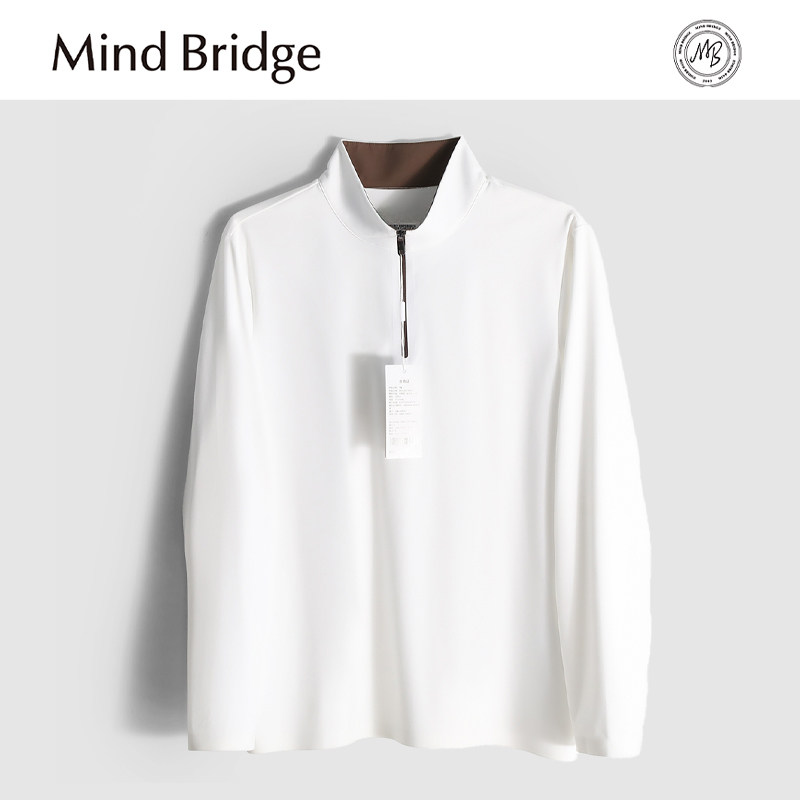 MindBridge【丘比特的脸】户外休闲运动立领弹力保暖长袖T恤M4414