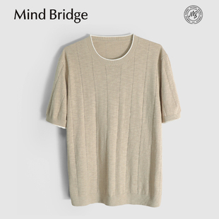 MindBridge亚麻 3色经典 圆领商务休闲短袖 T恤男吸湿透气夏MB0Z 棉