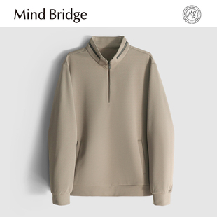 MindBridge 商务休闲半拉链立领套头卫衣透气抗皱MA0E 嘉伯丽尔