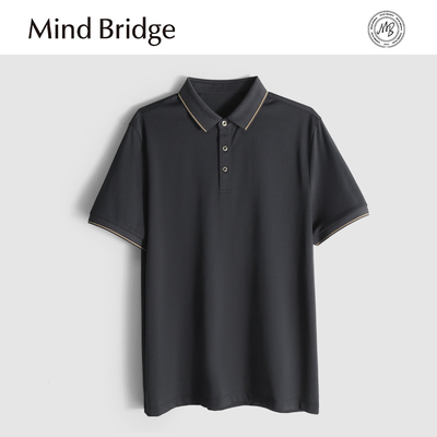MindBridge【215克凉感桑蚕丝】商务休闲短袖T恤POLO衫男抗皱MA4K