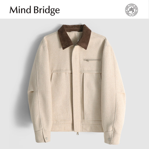 MindBridge羊毛山羊绒/混纺毛呢/秋冬防风保暖商务休闲夹克男MAC7