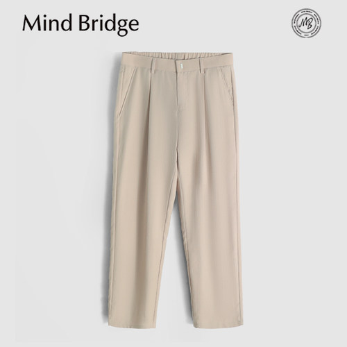 MindBridge莱赛尔+亚麻/春夏男士商务休闲直筒西装裤透气抗皱MB4Y