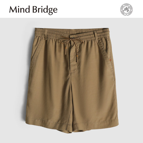 MindBridge【天丝亚麻】夏季户外运动休闲凉感短裤抽绳五分裤MA0T