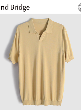 MindBridge【120支凉感纱】商务休闲翻领针织短袖POLO衫T恤男MA3S