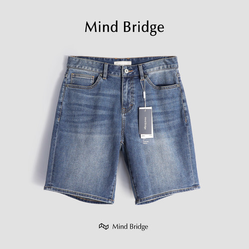 MindBridge夏季男士牛仔短裤