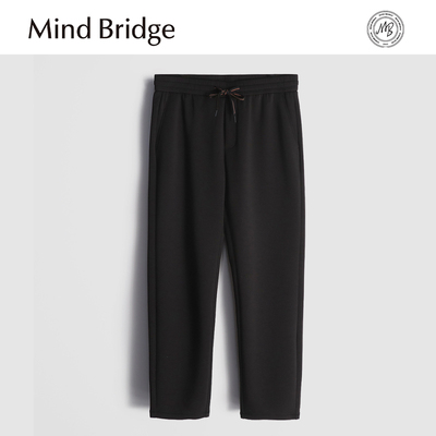MindBridge面膜触感/柔软透气/秋季弹力直筒商务休闲抽绳卫裤MAB8