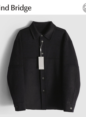 MindBridge绵羊毛/兔毛/秋冬防风保暖商务休闲短款双面呢大衣MACP