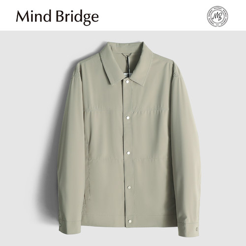 MindBridge高密度/轻量化/秋季弹力防风翻领商务休闲夹克抗皱MA52
