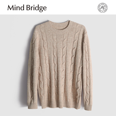 MindBridge380克绵羊毛/秋冬重磅防风保暖圆领打底针织衫内搭MA7Z
