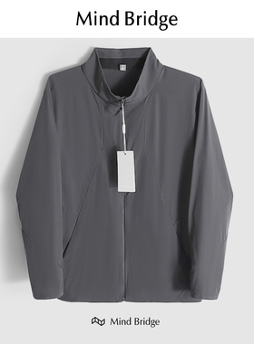 百家好/MindBridge夏季户外轻薄立领宽松休闲夹克外套男透气M4031