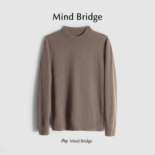 MindBridge绵羊毛冬针织衫山羊绒