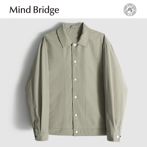 MindBridge90鸭绒/肌理提花/冬季商务休闲防风保暖羽绒夹克男MA5J