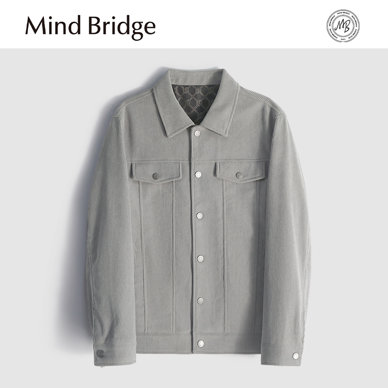 MindBridge【费城故事】男士重磅复古灯芯绒休闲商务夹克保暖MA0L