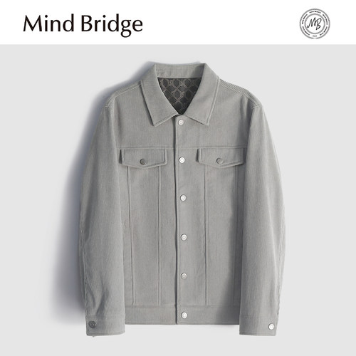 MindBridge【费城故事】男士重磅复古灯芯绒休闲商务夹克保暖MA0L