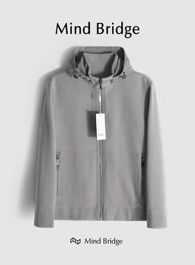 MindBridge【衣柜刺客】高端绵羊毛弹力保暖连帽卫衣男夹克 M4393