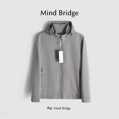 MindBridge连帽高弹力夹克绵羊毛