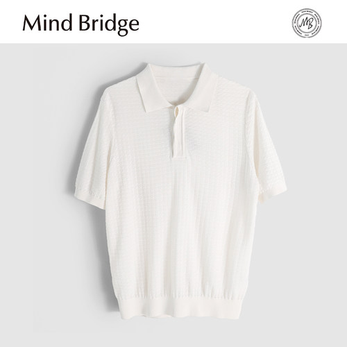 MindBridge【100%莱赛尔】天丝商务休闲针织短袖T恤POLO衫男 MA1B