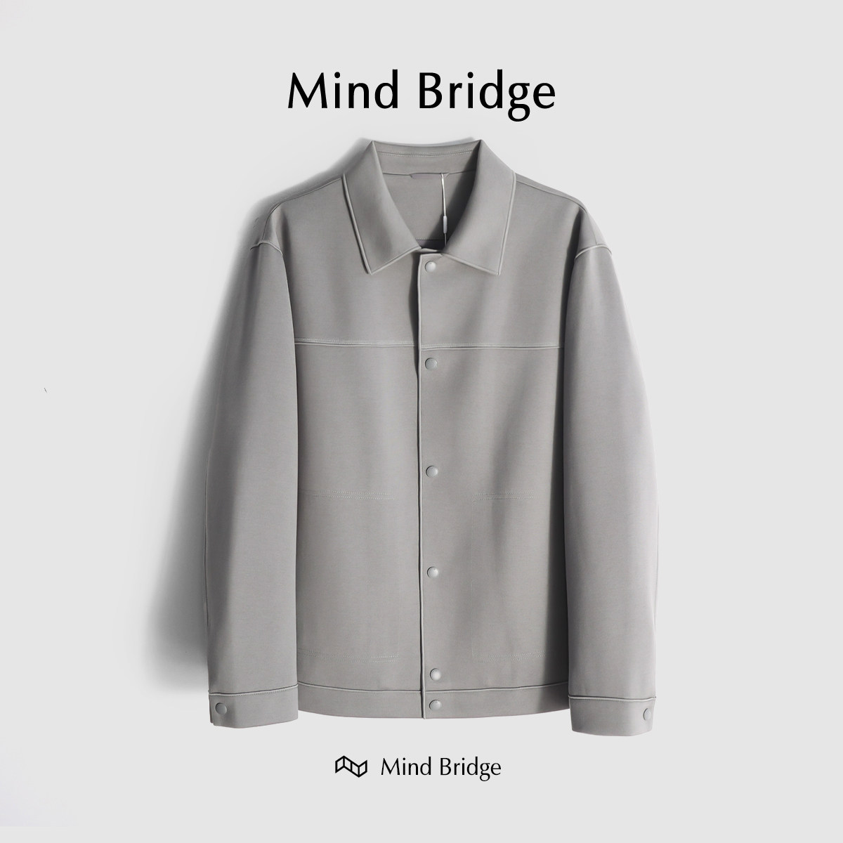 MindBridge【饮茶微醺】高端绵羊毛弹力商务休闲保暖夹克男 M4392