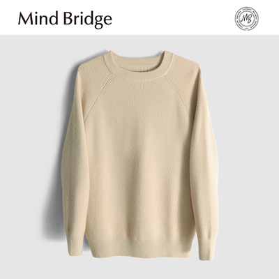 MindBridge绵羊毛混纺/手感细腻/秋冬防风保暖弹力内搭毛衣男MA7U