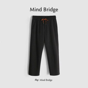 男简约卫裤 宽松运动休闲裤 女抽绳黑M101 舒适指南针 MindBridge