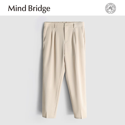 MindBridge【呼吸面料】男士商务休闲弹力直筒长裤春垂感抗皱MA2J