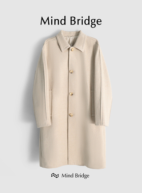 MindBridge【男神茶话会】高端羊毛呢大衣防风保暖过膝风衣 M4236