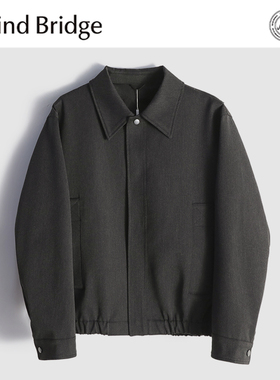 MindBridge垂感抗皱/柔软羊毛/秋冬弹力商务休闲翻领飞行夹克MACB