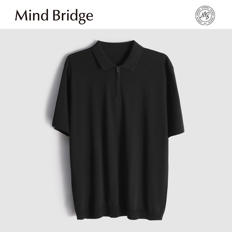 MindBridge【即将断码】莱赛尔商务休闲针织短袖T恤POLO衫男 MA40