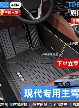 适用于现代名图伊兰特索纳塔ix35朗动悦动瑞纳途胜LTPE主驾驶脚垫