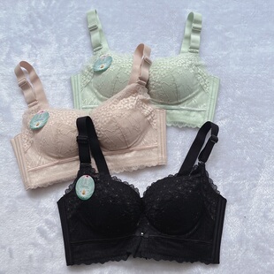 正版 2187小胸中厚2cm花青素聚拢蕾丝内衣收副乳防下垂调整型文胸