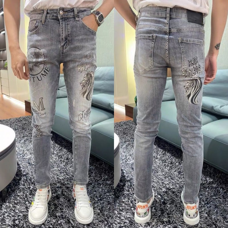 夏季男士牛仔裤薄款破洞