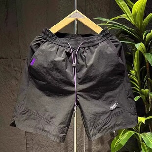 夏季薄款速干时尚短裤美式高级感男裤休闲五分裤男款潮流百搭裤子