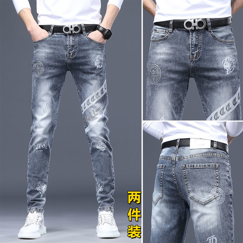 修身小脚韩版牛仔裤欧洲站