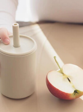 丹麦代购thatsmine婴幼儿 宝宝带盖吸管杯学饮杯硅胶防摔可爱水杯