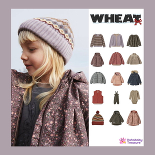 6折 丹麦wheat儿童秋冬羽绒棉服毛衣外套针织包屁帽子新年红色