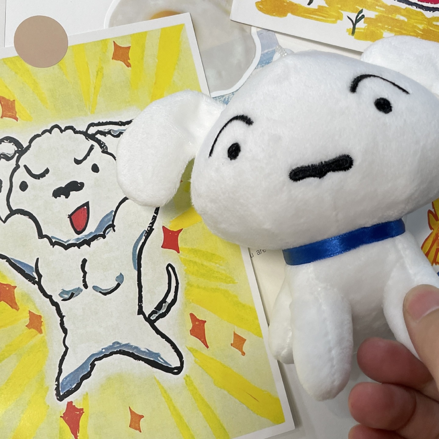 卡通可爱动漫小白狗迷你挂件男女书包小挂饰毛绒玩偶钥匙扣GJ203