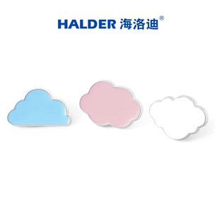 小清新浮云小白云小蓝云小粉云ins潮简约云朵徽章胸针 海洛迪饰品