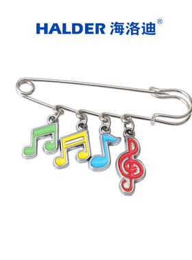 海洛迪彩色黑色音符大别针音乐生老师歌曲演奏五线谱音调挂饰胸针