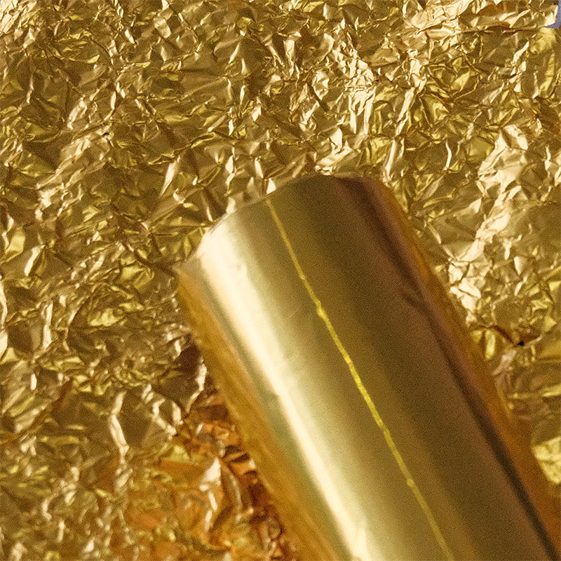 加大号双面金色光面锡纸酒店餐饮婚庆礼品茶叶饼砖手工包装铝箔卷
